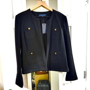 Tommy Hilfiger Black Women's Blazer with Gold Buttons - XL